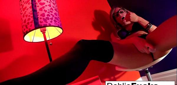  Sexy Dahlia plays with her favorite sex toy